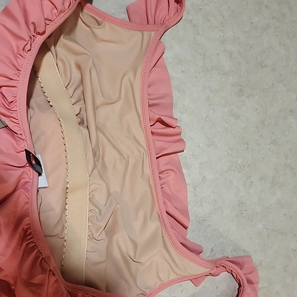 J.Crew Swimsuit Ruffled scoopback One piece size 2 NWT
